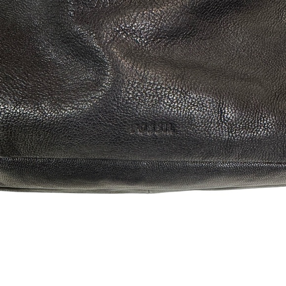 Fossil Vintage Corey Black Leather Crossbody Bag Y2K‎ Brown Adjustable Strap - Picture 10 of 15